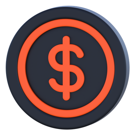 Moneda de dólar  3D Icon