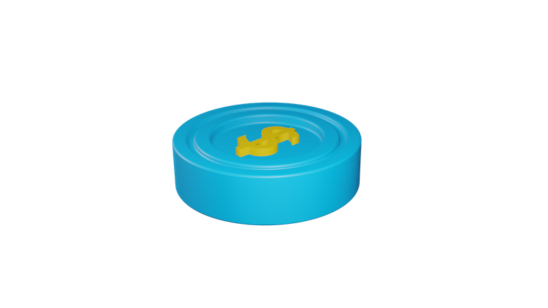 Moneda de dólar  3D Icon