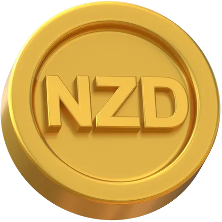 Moneda de dólar de nueva zelanda  3D Icon