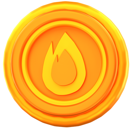 Moneda de fuego  3D Icon