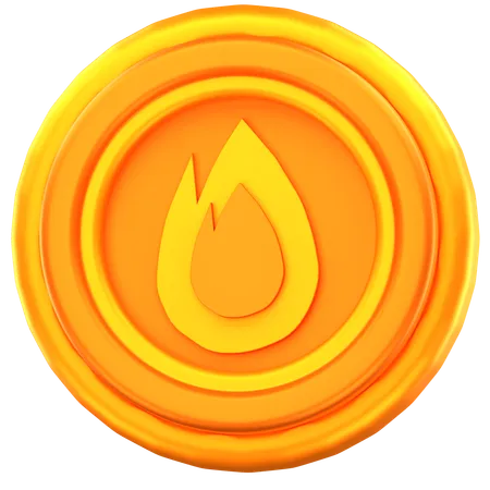 Moneda de fuego  3D Icon