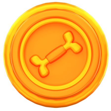 Moneda de hueso  3D Icon