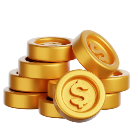 Moneda de oro  3D Icon