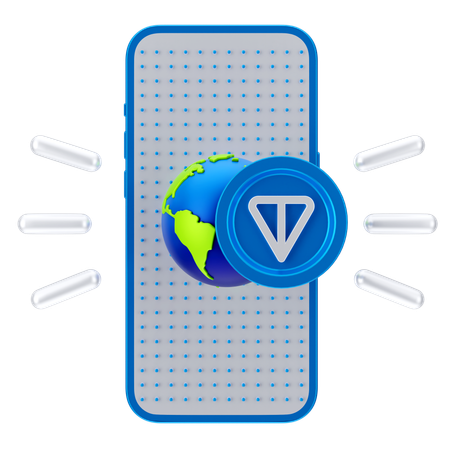 Moneda de tonelada global en línea  3D Icon