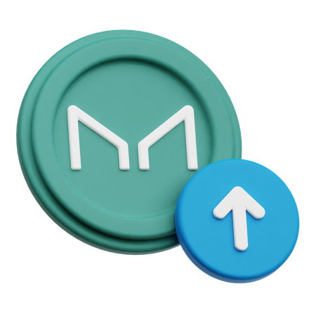 Moneda del fabricante arriba  3D Icon