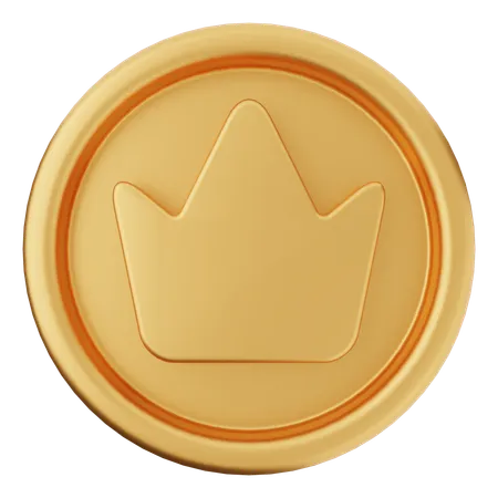 Moneda dinero corona  3D Icon