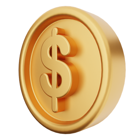 Moneda dinero dolar  3D Icon