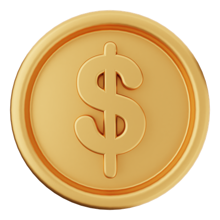 Moneda dinero dolar  3D Icon