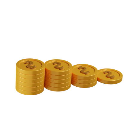 Moneda disminuida  3D Icon