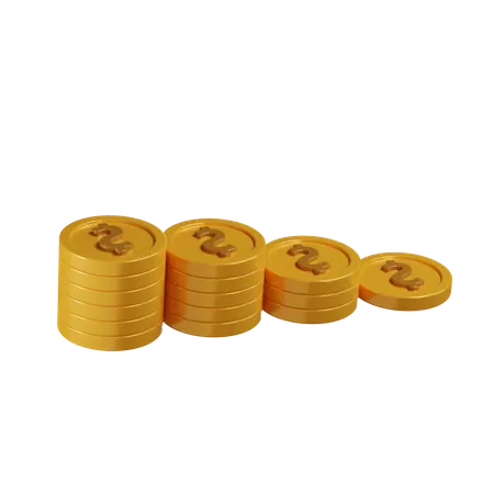 Moneda disminuida  3D Icon