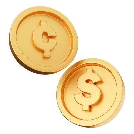 Moneda de dólar  3D Illustration