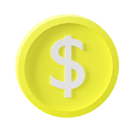 Moneda de dólar  3D Icon