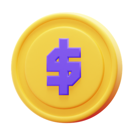 Moneda de dólar  3D Icon
