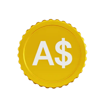 Moneda de dólar australiano  3D Icon