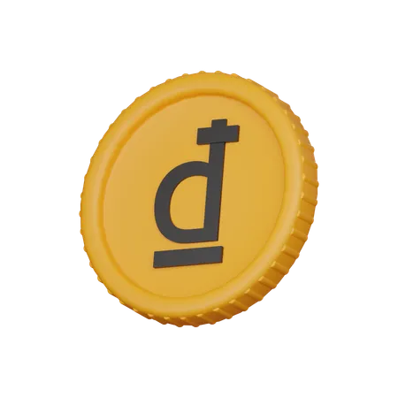 Moneda dong  3D Icon