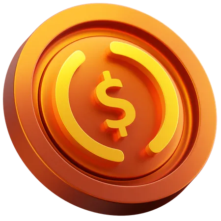 Moneda estable  3D Icon