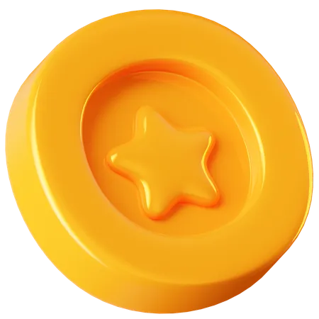 Moneda estrella  3D Icon