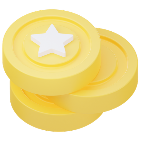 Moneda estrella  3D Icon