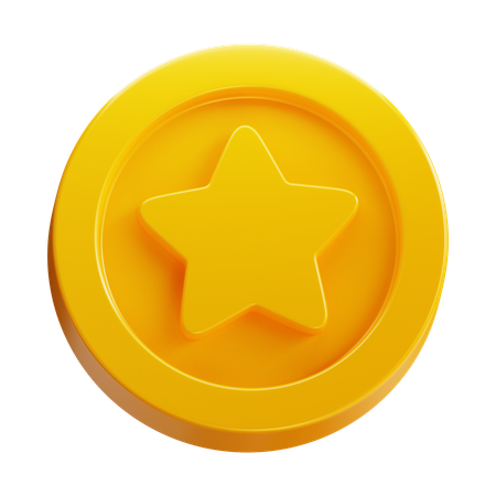 Moneda estrella  3D Icon