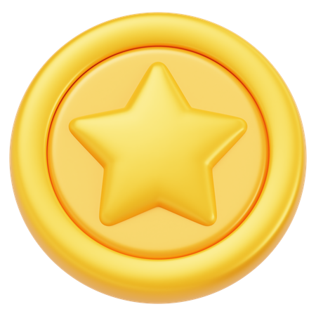 Moneda estrella  3D Icon