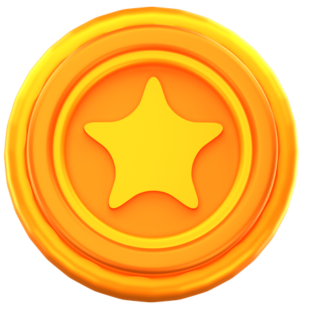 Moneda estrella  3D Icon