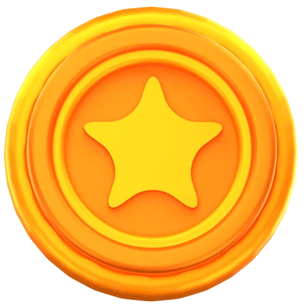 Moneda estrella  3D Icon