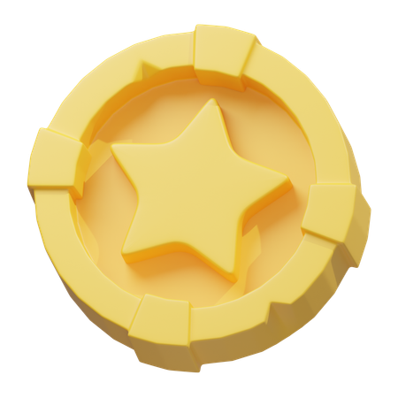 Moneda estrella  3D Icon