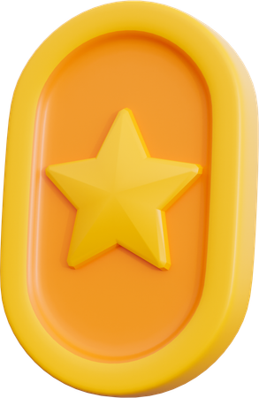 Moneda estrella  3D Icon