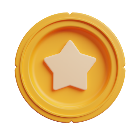 Moneda estrella  3D Icon