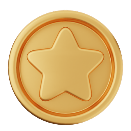 Moneda estrella dinero  3D Icon