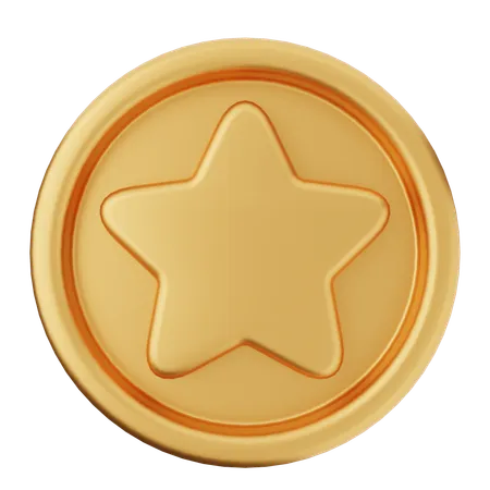 Moneda estrella dinero  3D Icon