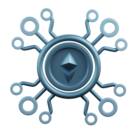 Moneda ethereum  3D Icon