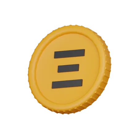 Moneda Etereum  3D Icon