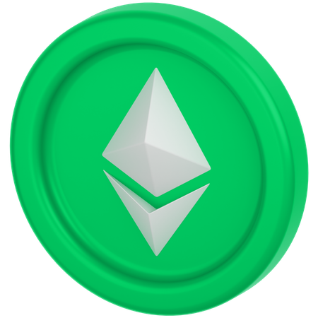 Moneda Etereum  3D Icon