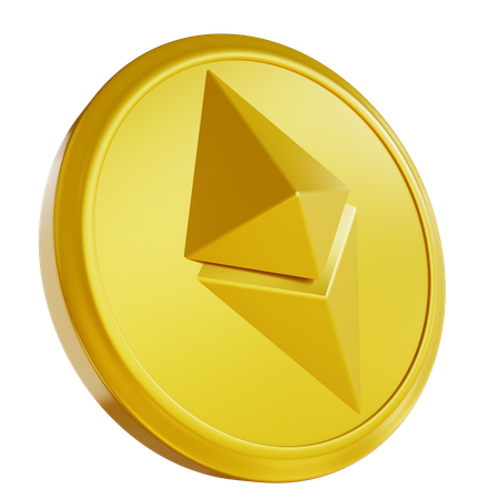 Moneda Etereum  3D Icon