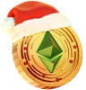 moneda de ethereum de navidad