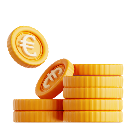 Moneda euro  3D Icon