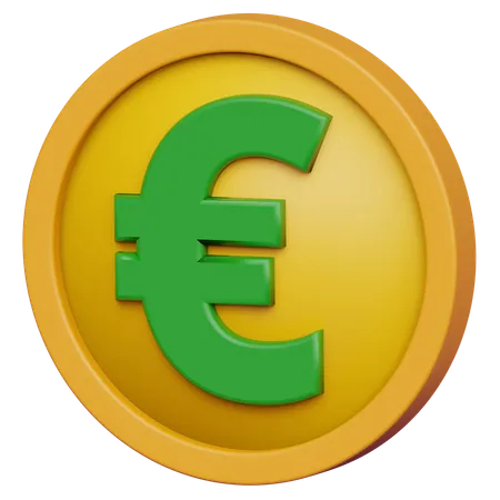 Moneda euro  3D Icon