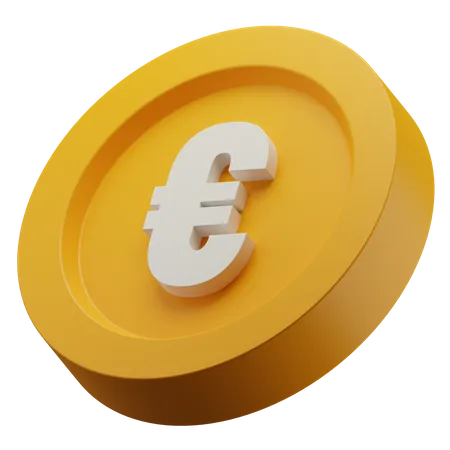 Moneda de oro euro  3D Icon