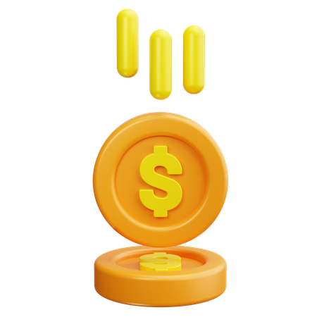 Moneda financiera  3D Icon