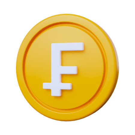 Moneda franco  3D Icon