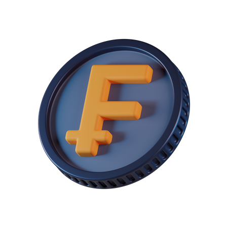 Moneda franco  3D Icon