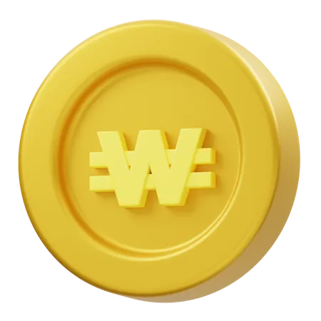 Moneda ganada  3D Icon