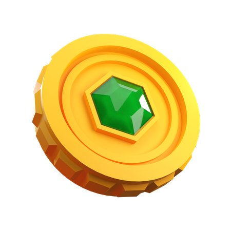 Moneda de gema  3D Icon