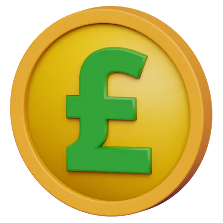 Moneda de libra  3D Icon