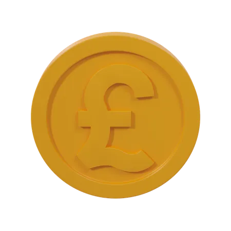 Moneda de libra  3D Icon