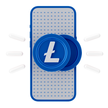 Moneda litecoin en línea  3D Icon