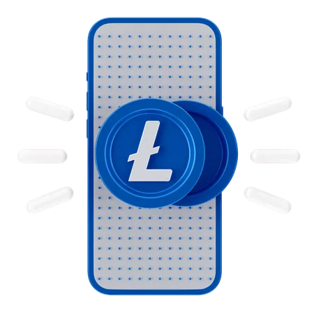 Moneda litecoin en línea  3D Icon