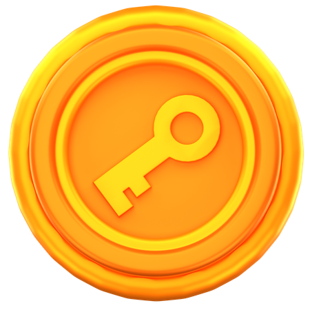 Moneda clave  3D Icon