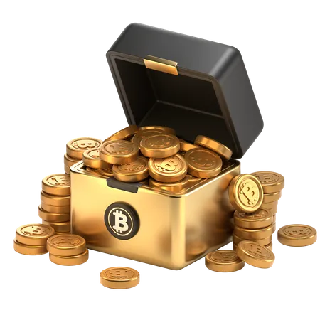 Caja de recompensa criptográfica  3D Icon